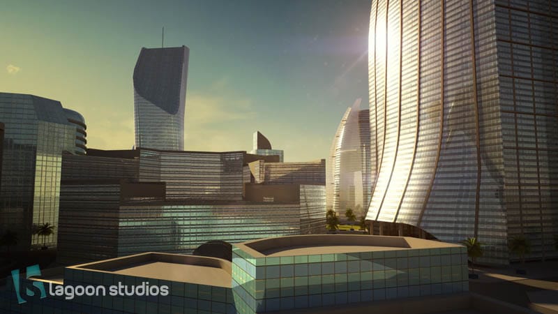port de Kribi - image 3D ville par lagoon studios studios d'animation 2D/3D et VFX