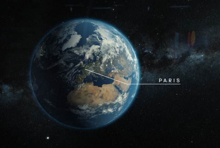 image terre 3D pour ubi bene et Paris 2024 par Lagoon Studios animation 2D&3D et VFX